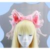 Handmade Sweet Lolita Fox Ear Headband With Bow Hair Clip Plush Animal Ears Accessory Women Girls