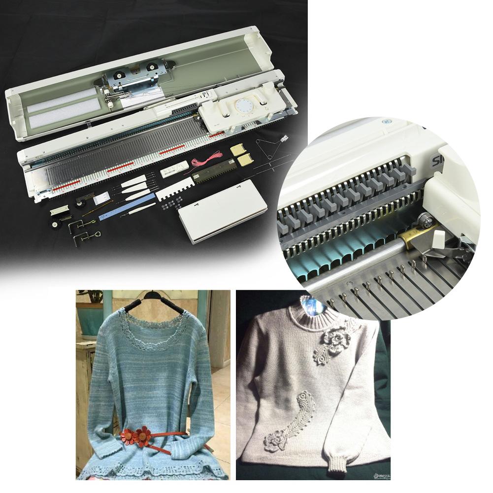 SK155 Knitting Machine Kit 3‑Needle Manual Knitting Machine Knitter Sewing Accessories