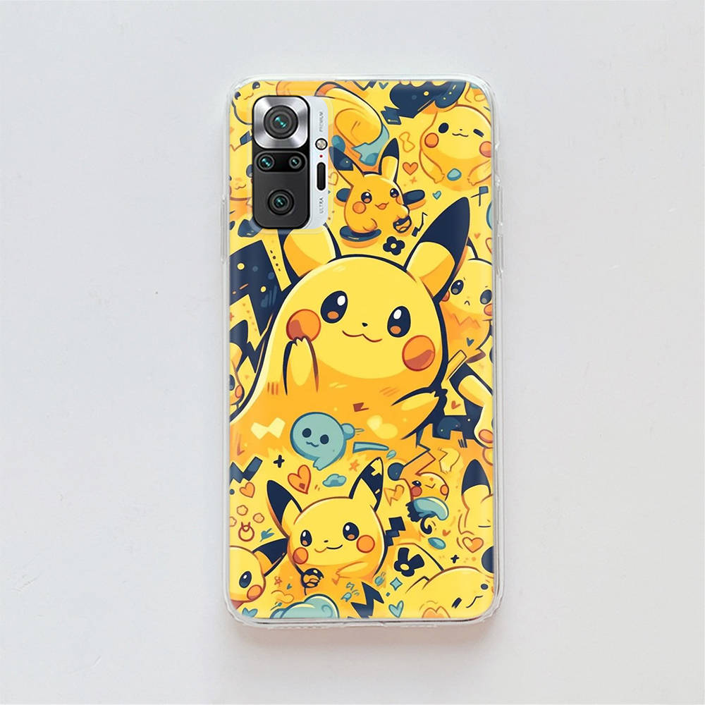 Transparent Case for Samsung A04 A14 A23 A34 A54 M23 M33 M52 M53 Realme Narzo 50 50I 50a Prime C35 C55 C30S 10 9 Pro K-86 Pikachu