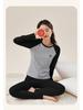 Girls' Cotton Color Block Thermal Set - Slim Fit Long Johns & Undershirt for Teens