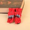 4Pcs Pet Dog Rain ShoesDog Booties Anti Slip Waterproof Dog Rain Shoes Thick Warm Dog Puppy Dog Socks Booties