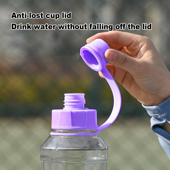 1000ml Sports Water Bottle with Handle Large Capacity Leak-proof Shaker Cup Portable Drinkware Transparent Outdoor Running Cycling Travel