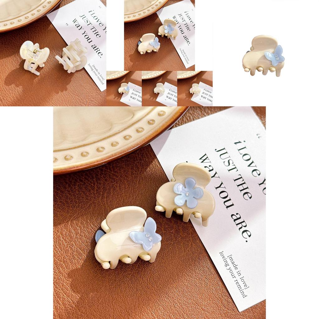 Elegant Koreansk Stil Fjäril Och Blomma Hårklämma För Kvinnor Med Mjuk Skonsam Design