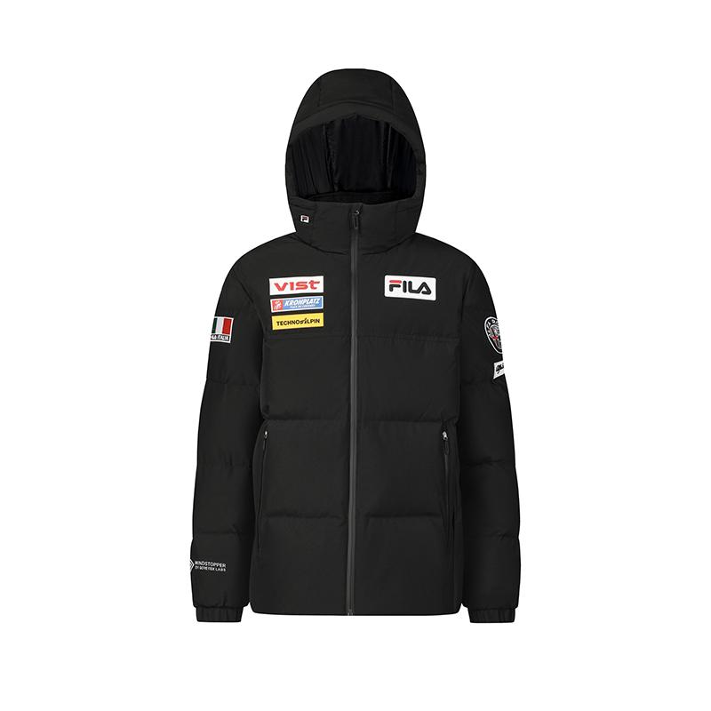 New FILA SKI Down Jacket Men's Pitch Black A11M446923FBK