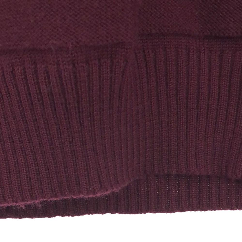 Yves Saint Laurent Wool V Neck Knit Vest 2 Purple Women Used