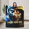 Scorpion VS Sub Zero Blanket Fleece Mortal Kombat MK11 Breathable Blankets for Sofa Outdoor Plush Thin Quilt