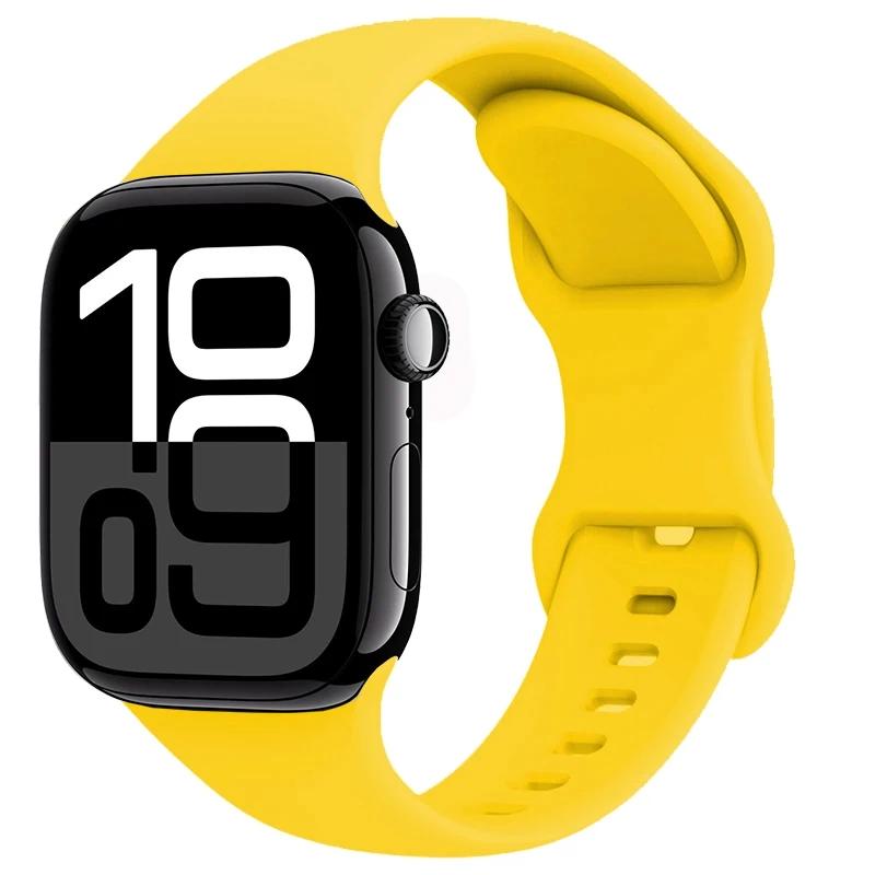 Silicone Strap for Apple Watch Band 45mm 41mm 44mm 40mm 49mm Series 10 46mm 42mm Bracelet for iWatch Ultra 9 8 7 6 5 4 SE2 Strap