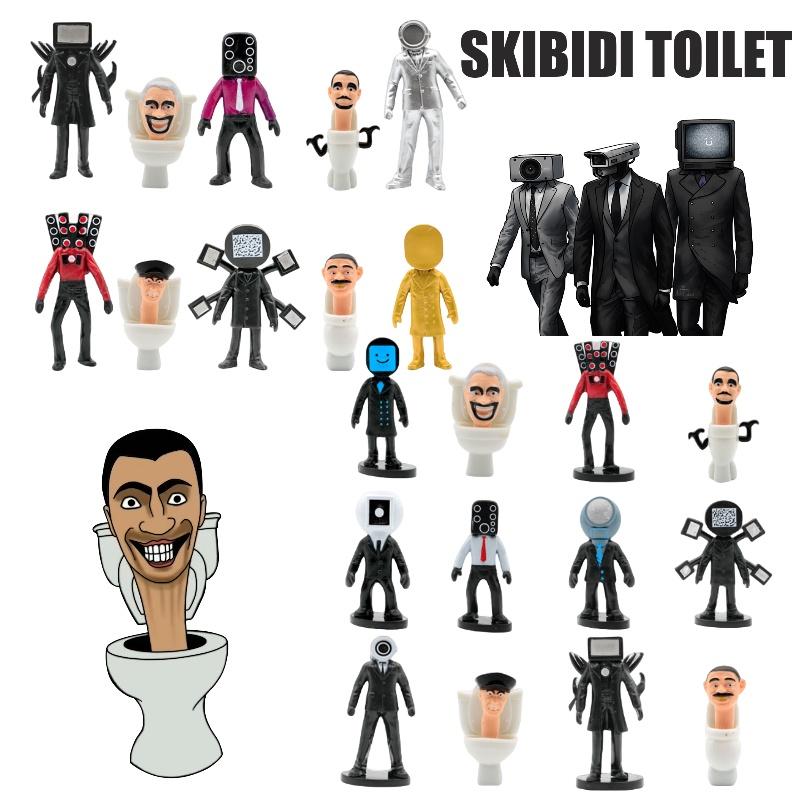High-quality Pvc Material 2.5-4.5 Inch Toilet Man Vs Surveillance Man Action Figure Model Collectible