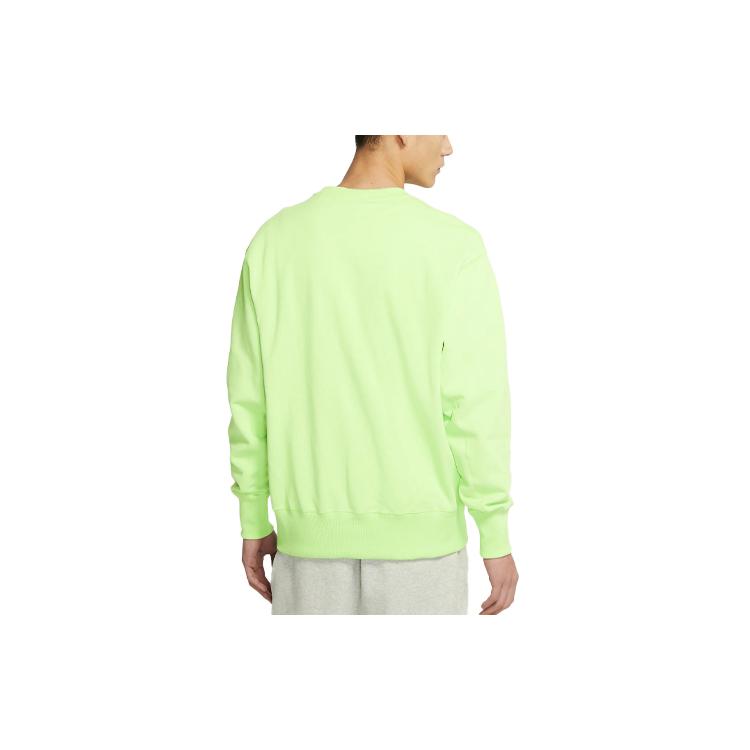 Nike Sweatshirts Men's Lime Cyan Crew Neck Moderate Regular DA0022-399