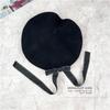 New Harajuku Bow Wool Beret Tide Ladies Autumn Winter Bud Painter Hat Versatile Black