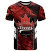 Mens Loose Fit 3D Print Soccer Fan T-Shirt USA Canada Mexico World Cup Support Tee Sportswear