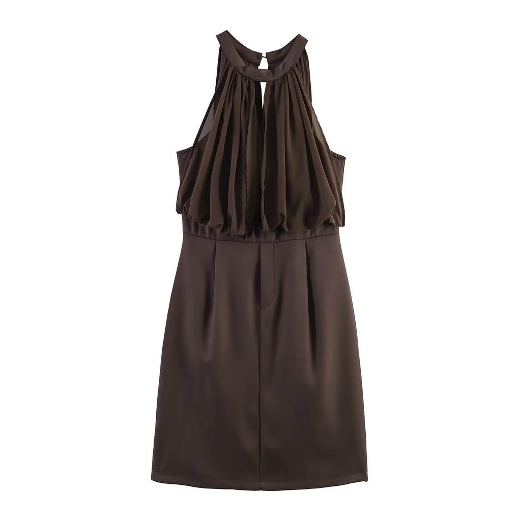European and American summer new French retro fashion temperament high-end sleeveless commuter dress