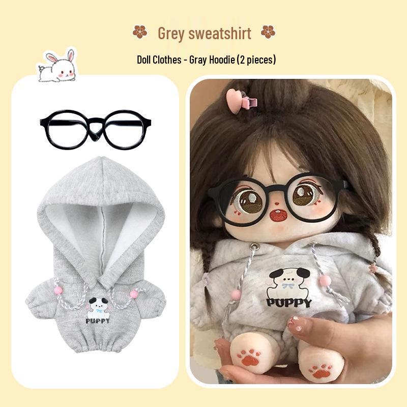 20cm Cotton Plush Doll Clothing Set - Daily Outfits for Boys & Girls