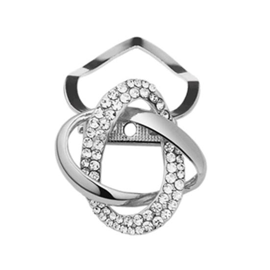 Rhinestone Scarf Buckle Elegant Scarf Clip Buckle Fashionable Sparkly Scarf Clip for Women Neckerchief Shawl Silk Scarves