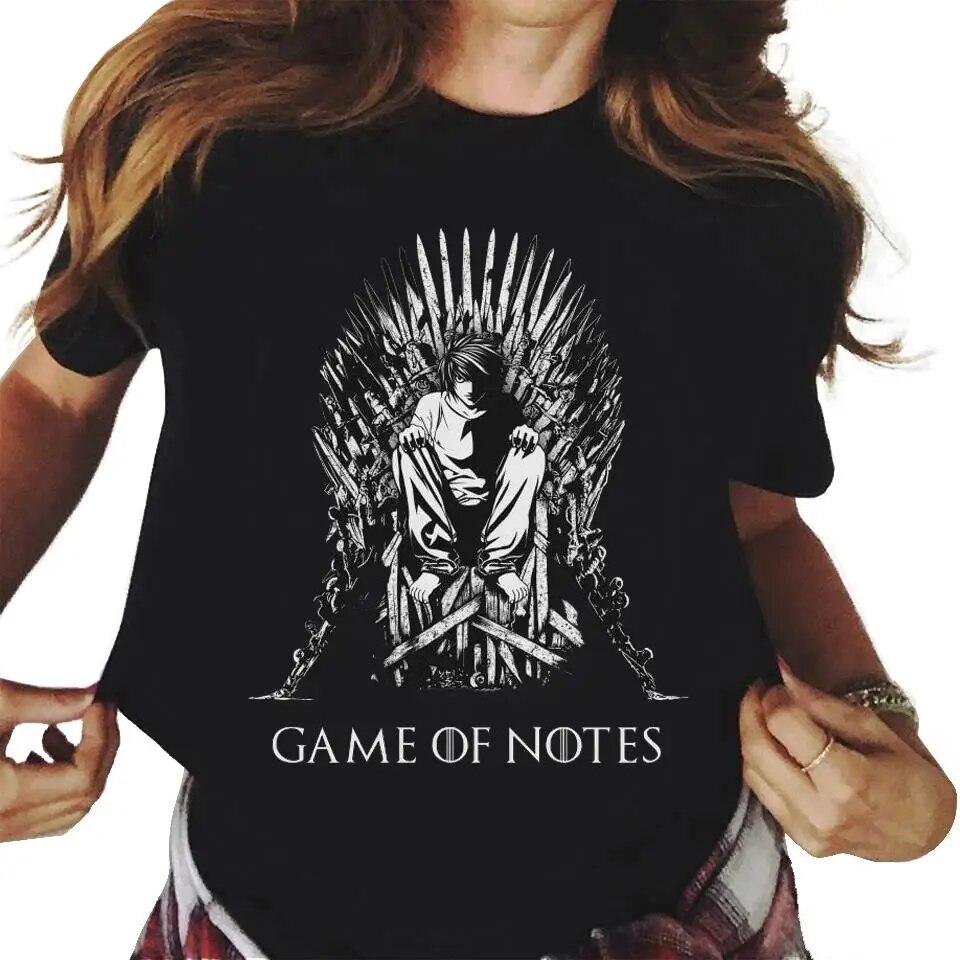 Japanese Anime Death Note Graphic Print T Shirt Unisex Women Fashion Casual Harajuku Short Sleeve Plus Size Unisex T Shirt