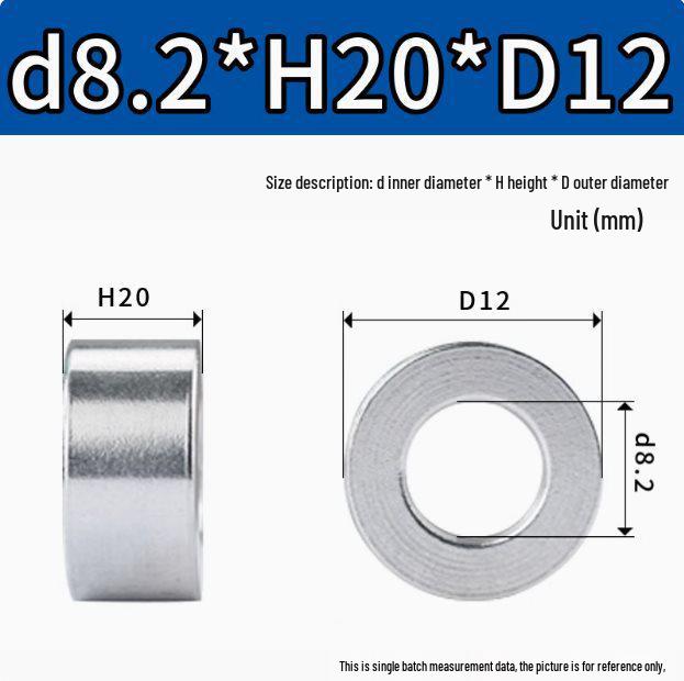 M8M10 Aluminum Alloy Thickened Round Hollow Spacer Sleeve