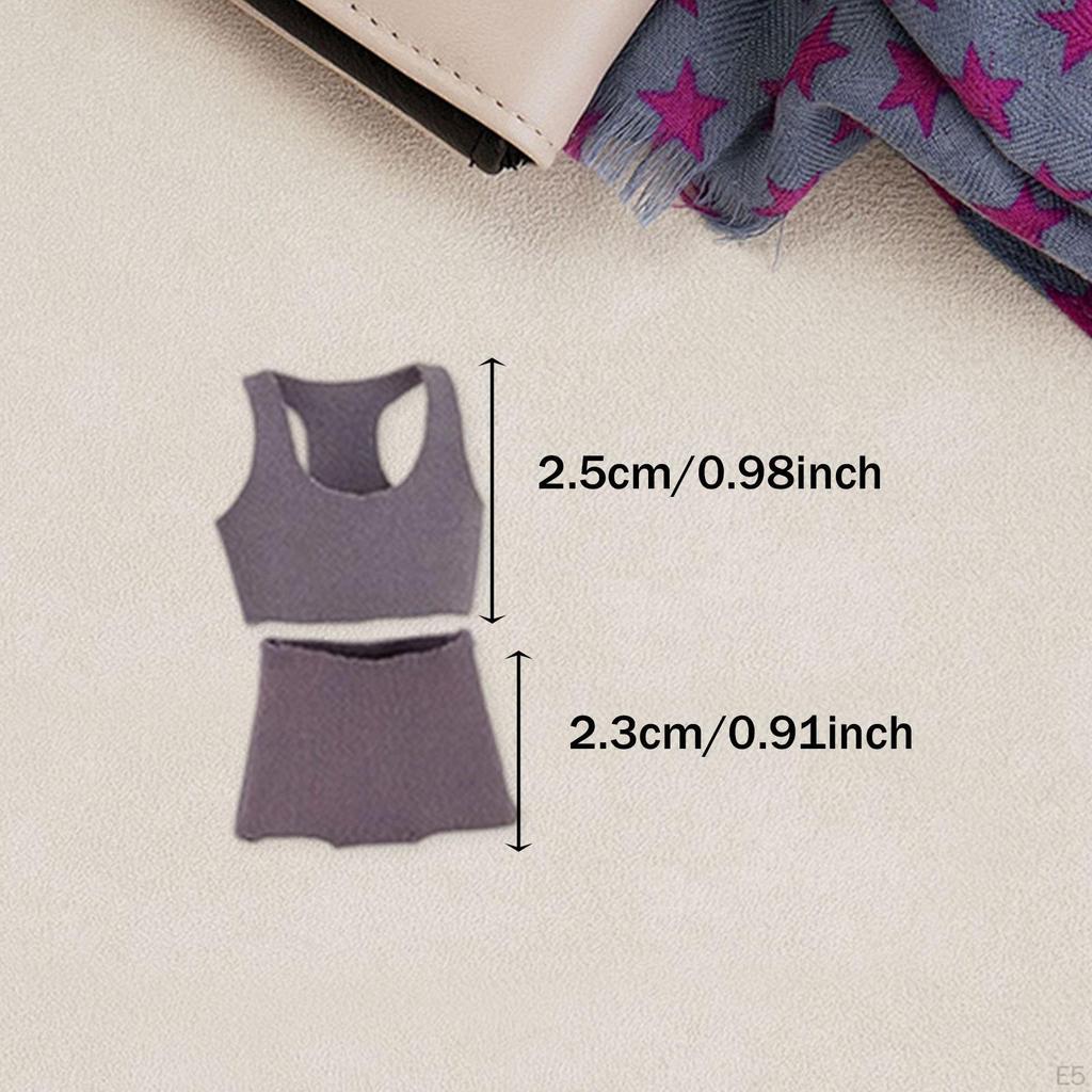 Sportweste Shorts Set im Maßstab 1/12 für Figurenkörper Miniatur BH und trendig beweglich