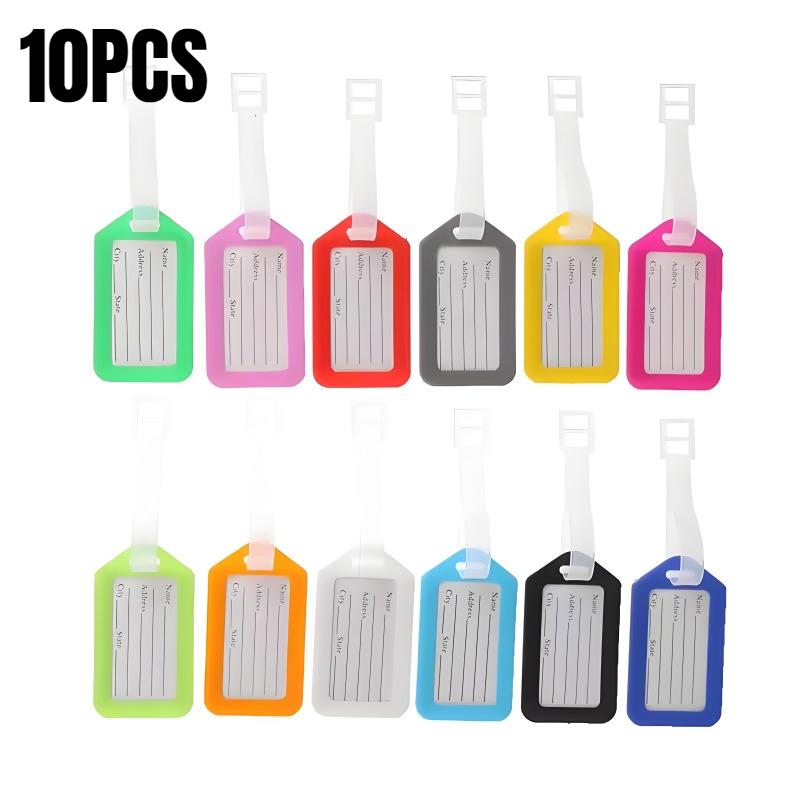 5/10PCS Luggage Tag Boarding Shipping Plastic Baggage Tags Travel Accessory Women Men Suitcase ID Address Name Portable Label