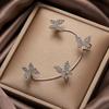 Kpop Shiny Zircon Butterfly Earcuff For Women Without Piercing Earrings 2026 Fashion Ear Clip Earrings Bride Wedding Jewelry