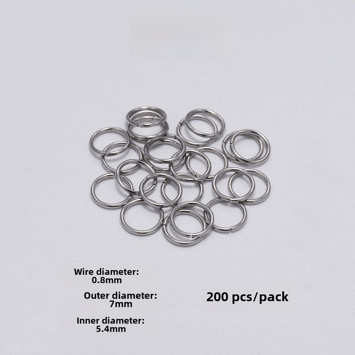 

Плоское одинарное соединительное кольцо из нержавеющей стали для ювелирных аксессуаров своими руками 0.8*7mm, 200pcs/pack