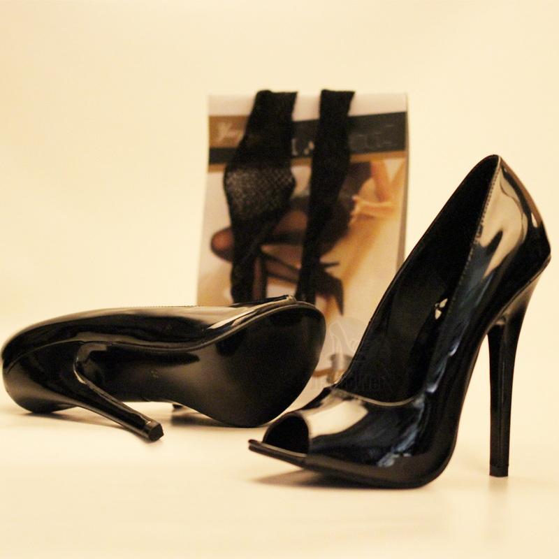 Fashion FHC 14CM High Heels,Patent Leather Women Pumps,Peep Toe,Men Fetish Bed Cosplay Shoes,Shallow Out Slip On,Black,Custom Colors