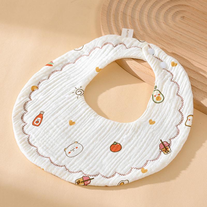 Weiches sechslagiges Baby-Lätzchen aus reiner Baumwolle - Mullwindel für Neugeborene