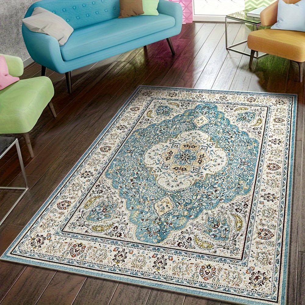 Bohemian Vintage Living Room Bedroom Rug, Soft Floor Carpet, for Living Room, Bedroom and Dining Room, Washable Bedroom Rug 40x60cm