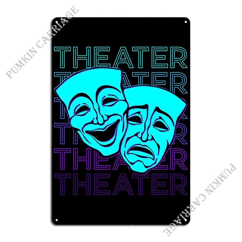 

Theater Masks Retro Metal Sign Bar Decoration Funny Wall Cave Tin Sign Poster 20x30cm（7.8x11.8inch）