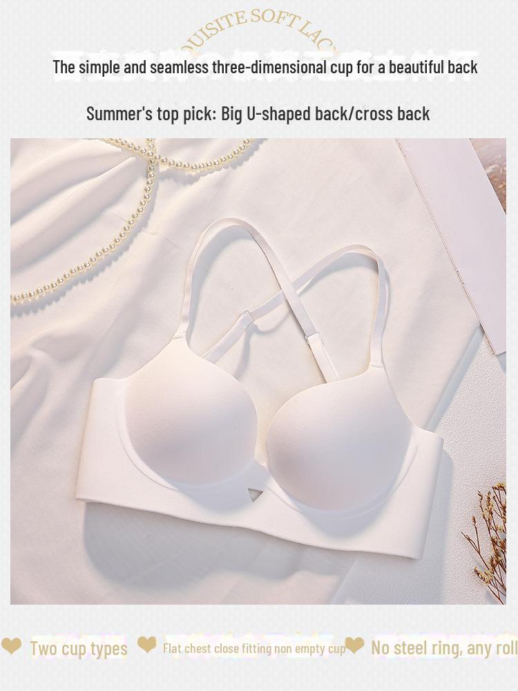 2023 Biustonosz bezszwowy w kształcie litery U z krzyżującymi się ramiączkami na plecach dla małych biustów - Wyszczuplający, stylowy i wspierający