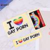 I LOVE GAY PORN Car Stickers Funny LGBTQ Rainbow Decoration Warning Reflective Decal Personality Trunk Bumper Sticker