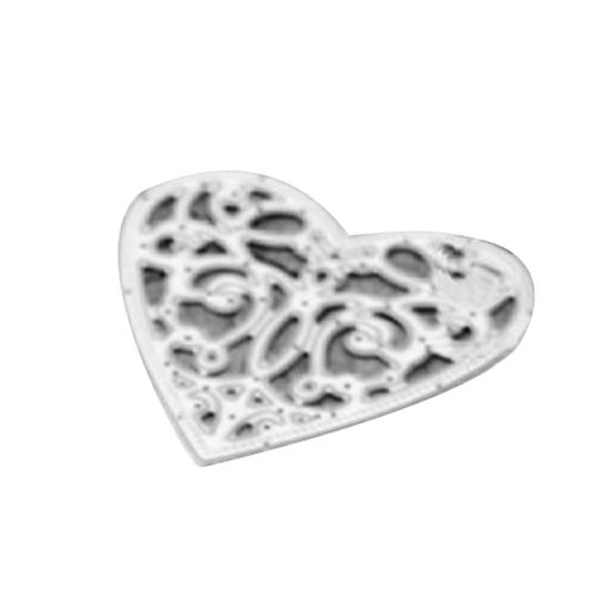 2 Pezzi Pizzo Cuore Metallo Fustelle Taglio Fai da Te Scrapbooking Carta Biglietto Album Artigianato Stampo