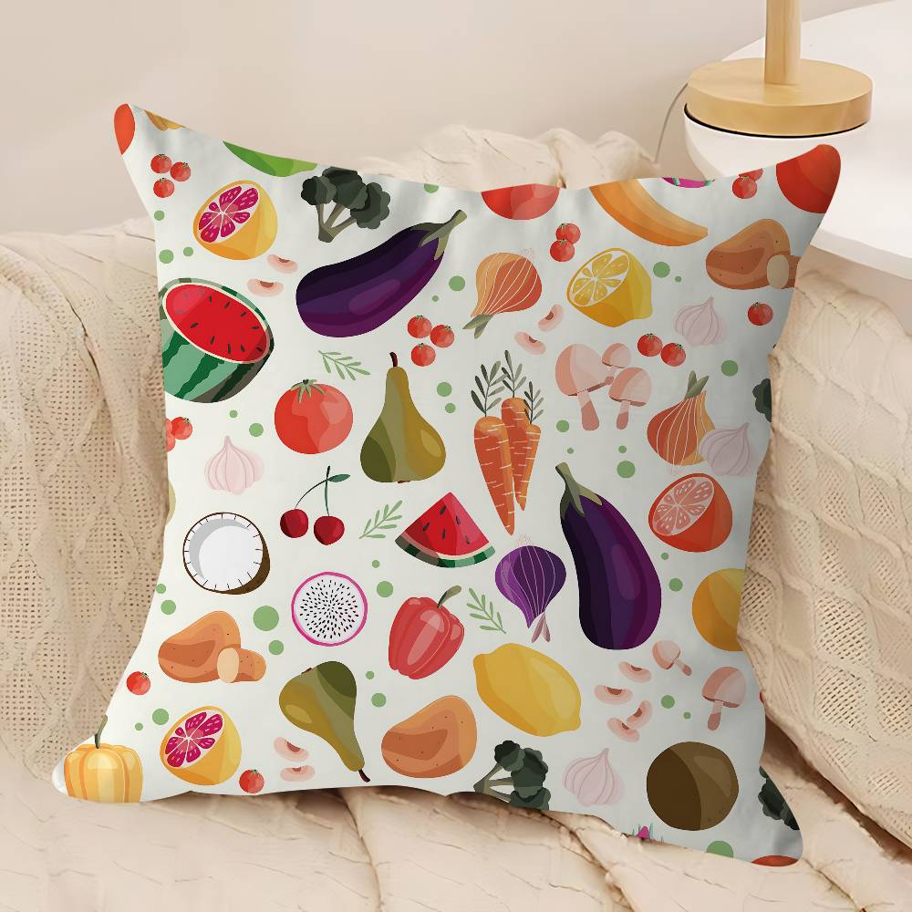 Art Fruit Pillow Gift Home Office Decoration Pillow Bedroom Sofa Car Cushion CoverPillow Case