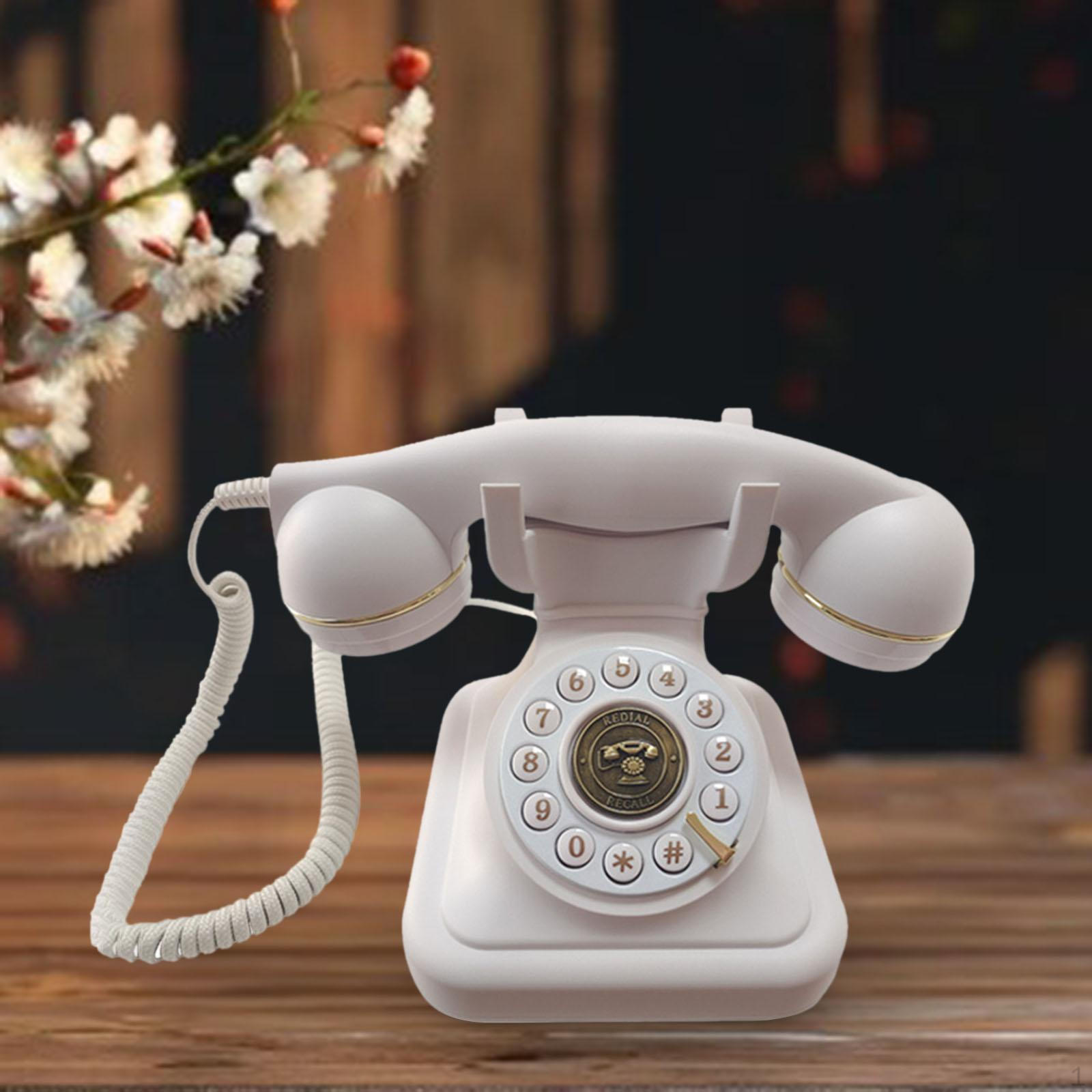 

Corded Telephone Fixed Phone Retro Styles Phones Decor Old Fashioned Push Button Dial Home