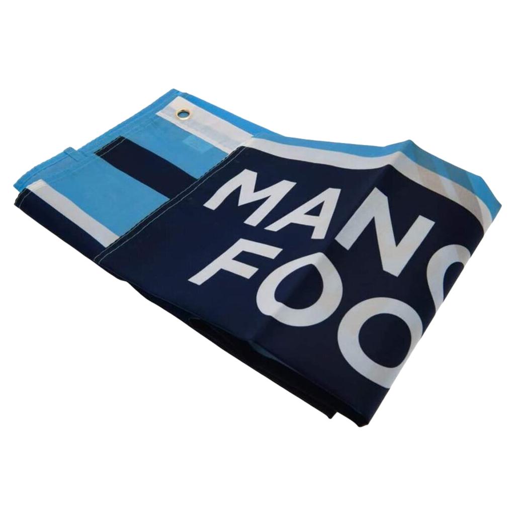 Manchester City FC Wordmark Crest Flag