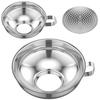 Canning Funnel with Strainer for Wide and Regular Mason Jars - Wide-Mouth Funnels for Kitchen Use - Canning Supplies Kit - Stainless Steel - 3 Pack
