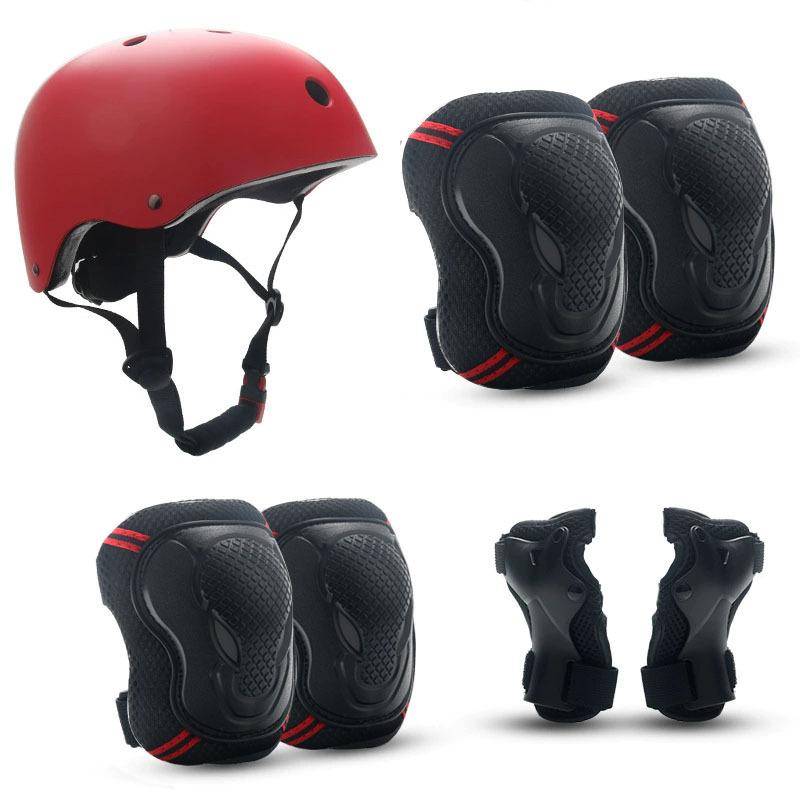 Children's Roller Skating Protective Gear, Riding Helmet Set, Balance Bike, Bicycle Skateboard, Skating Sports Knee Pads