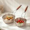 Noodle Strainer Perforated Food Drainer with Hook Rust-Resistant for Pot