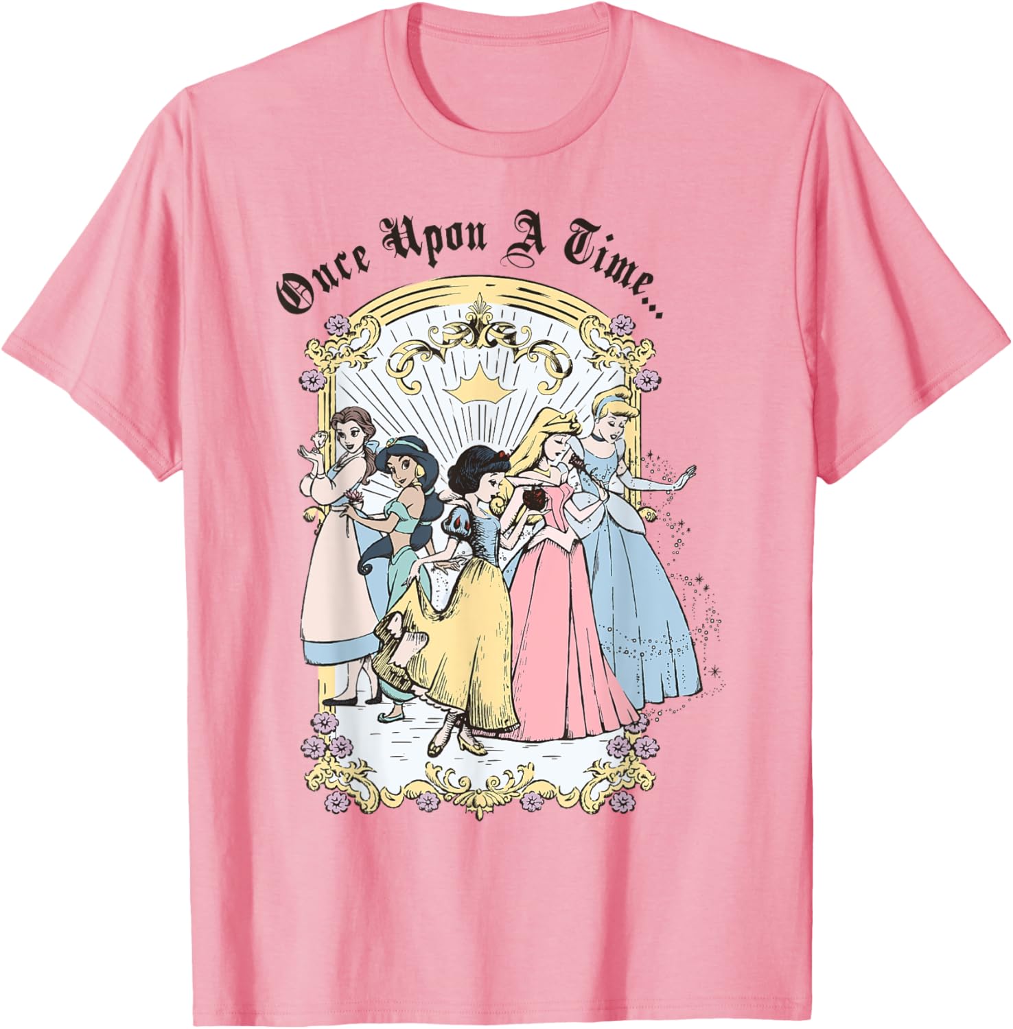 Fashion Casual Disney Princess Once Upon A Time Vintage Cartoon T-Shirt S-4XL XXXXL