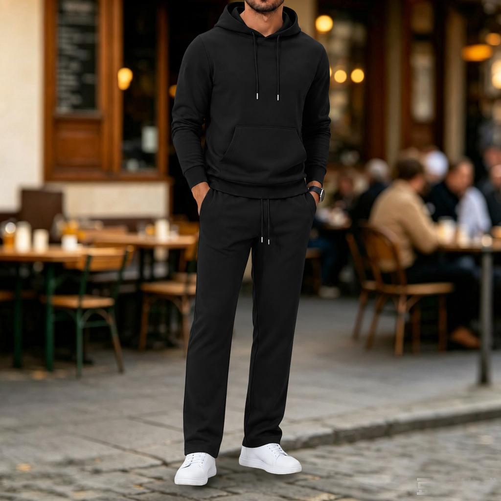 Vielseitiges Herren-Kapuzenpullover- und Jogginghosen-Set - Lässiger Sportanzug für Sport, Reisen und den täglichen Gebrauch