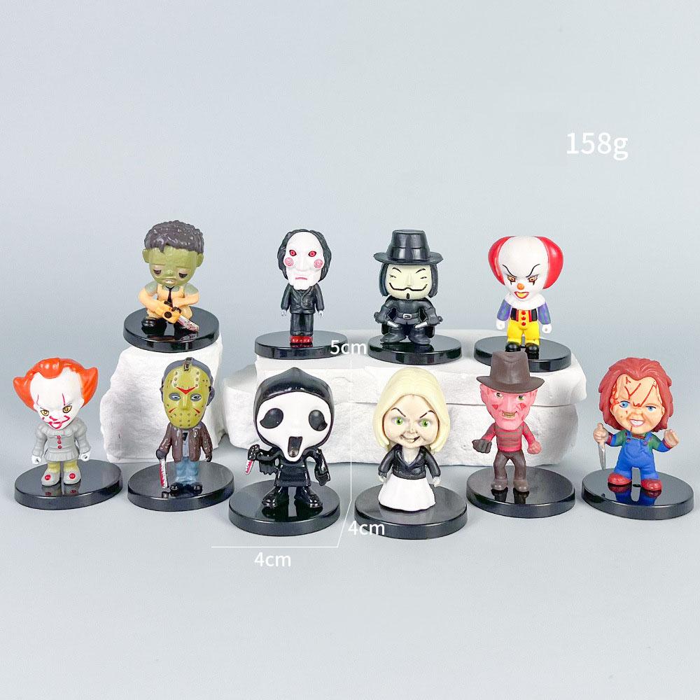 20 Pieces / Kit Animation Design The Nightmare Sally Skellington Jack Action Figure Plaything Xmas POLYVINYL CHLORIDE Miniature Polyvinyl Chloride