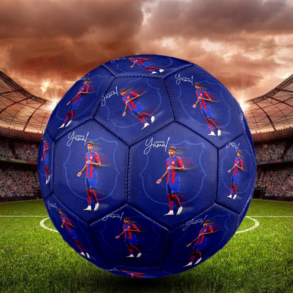 Lamine Yamal 19 Barcelona Goalkeeper Celebration Size 5 Soccer Ball Machine Sewn Indoor/Outdoor Training and Matches Soccer Accessory Perfect Gift for