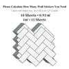 10 Sheets Peel And Stick Backsplash Tiles Herringbone Decorative Wall Sticker Self Adhesive Wallpaper For Kitchen Bathroom