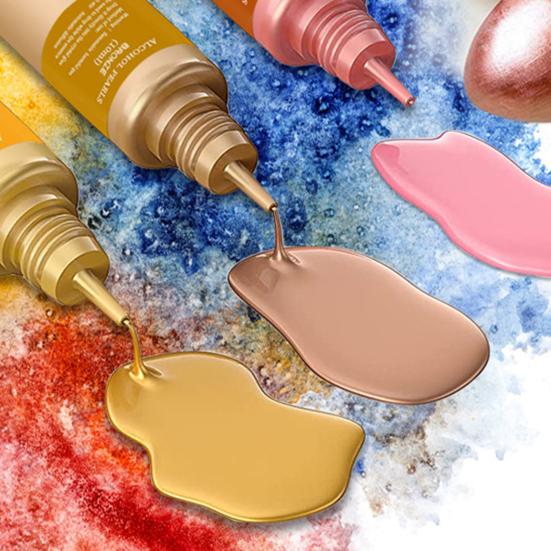 10ml Diffusion Pigment DIY 3D Ink Metal Pigment Alcohol Liquid Colorant for Crafts