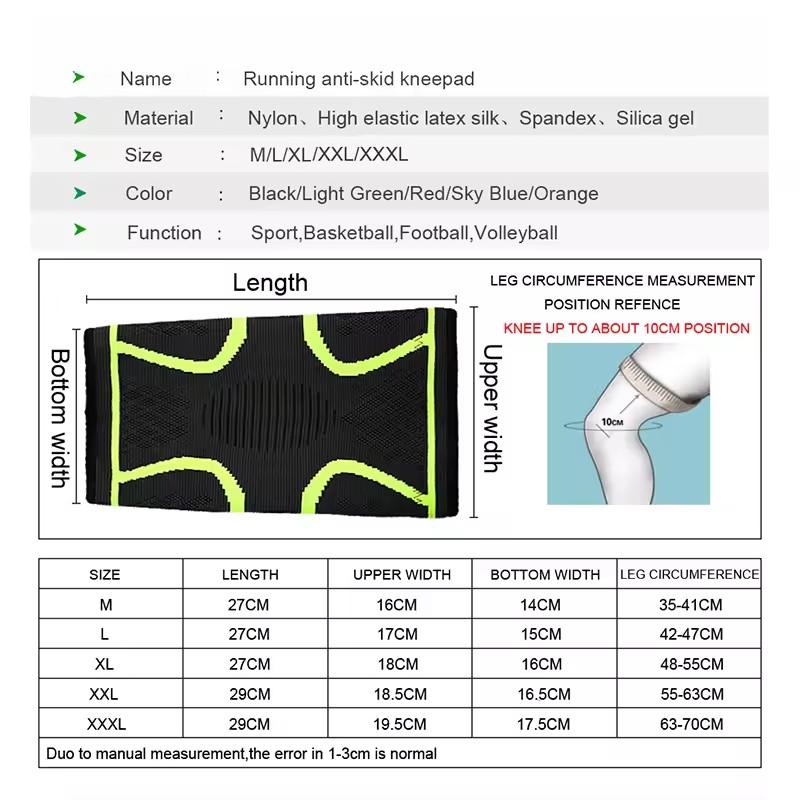 1PCS Professional Compression Knee Brace Support Protector For Arthritis Relief Joint Pain Sport Knee Pads Running Basketball