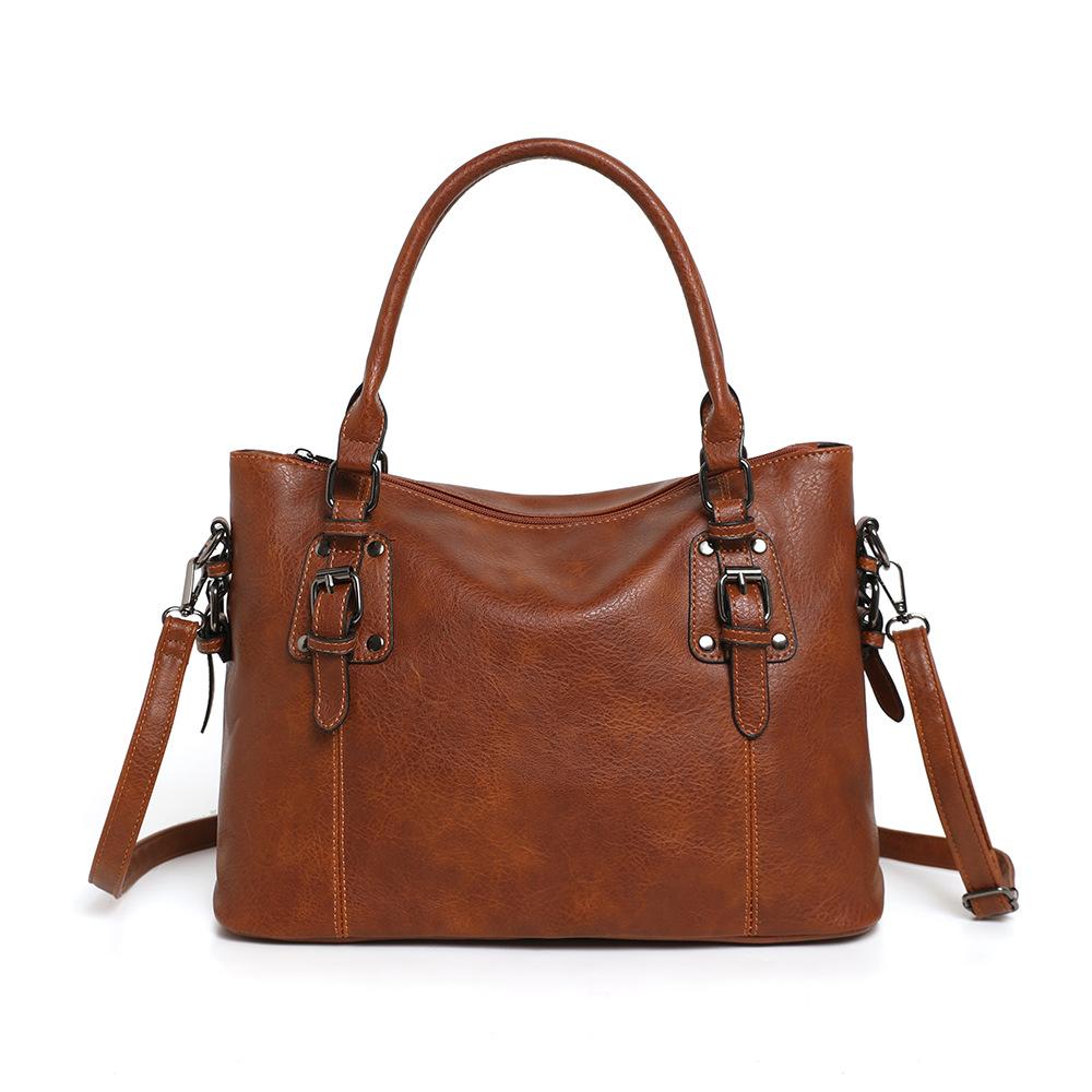 

Простая одноплечевая сумка, Большая вместимость, Высококачественная сумочка, Элегантная сумка через плечо коричневый