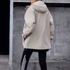 Adidas Three-In-One Fleece Jacket Solid Color Versatile Fleece Casual Hooded Jacket Unisex Jacket Light-Brown JM9141