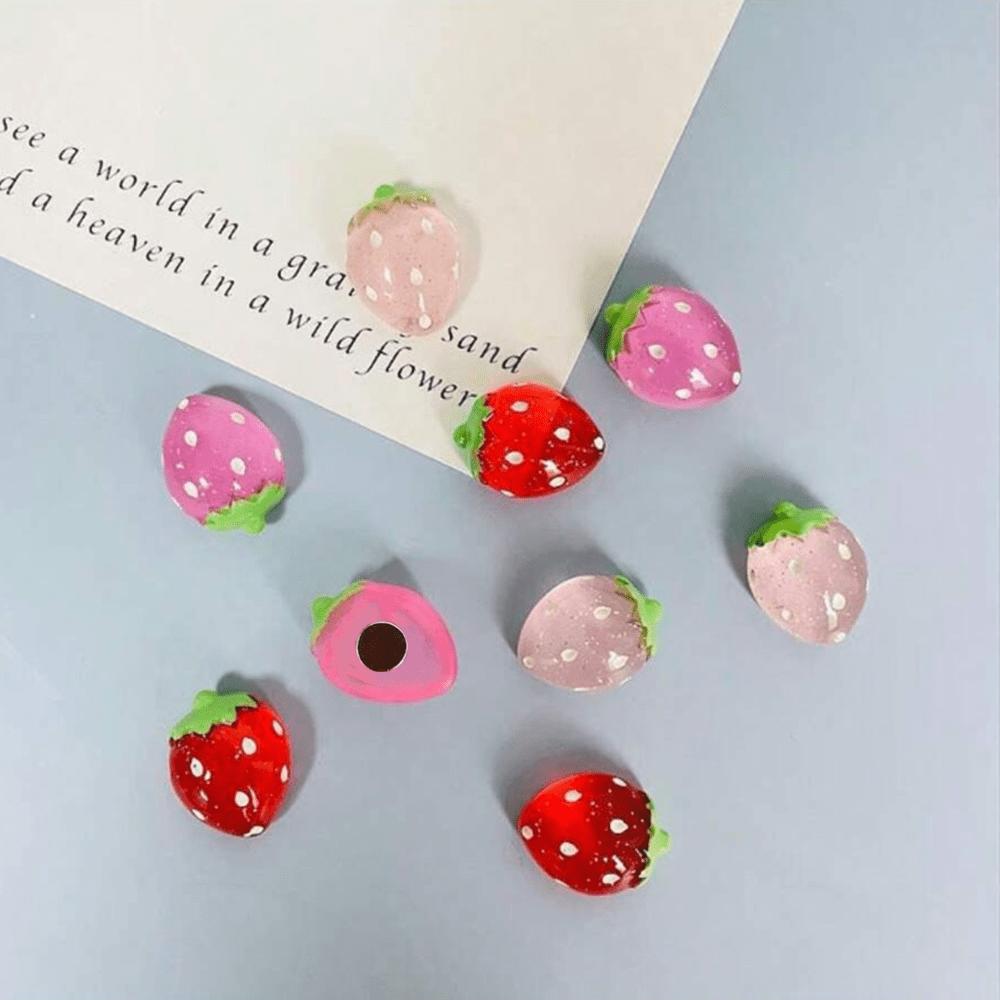 9 buc Magneți Frumoși de Frigider cu Căpșuni, Magneți Decorativi Drăguți, Autocolante Personalizate pentru Frigider, Potrivite Pentru Bucătărie