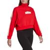 adidas Felpa Pullover Originals con Stampa a Strisce Trefoil e Collo Alto da Donna Top Rossi IA3931