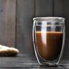 High Borosilicate Double-Walled Insulating Egg-Shaped Glass Cup for Coffee and Water
