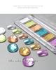 Solid Magic Mirror Powder: 6-Color Nail Salon Bright Eyeshadow Palette - Mermaid Fairy Aurora Outlining Powder